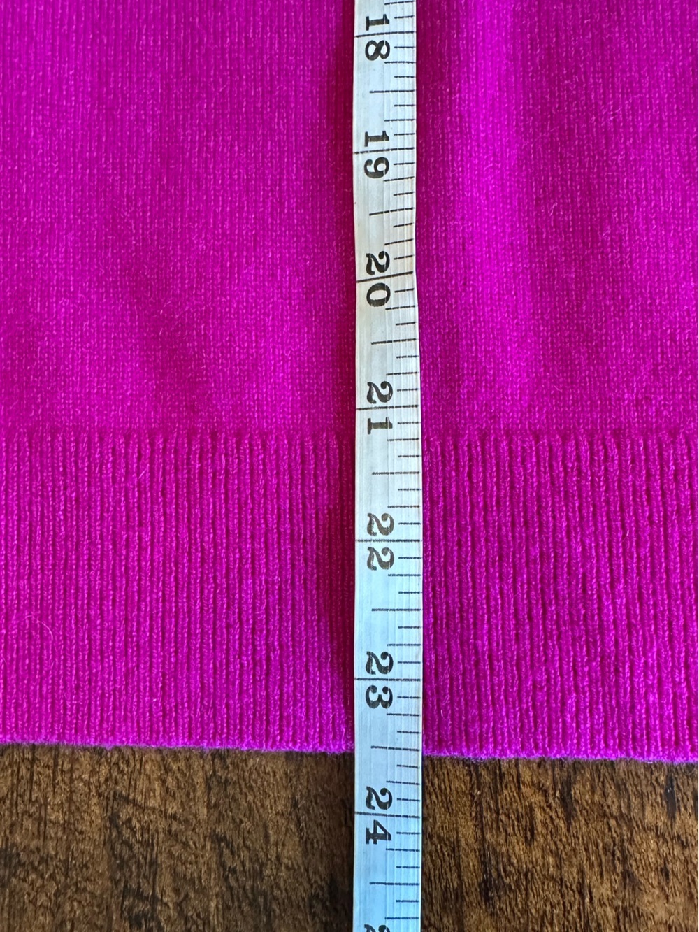 Lands’ End | 100% Cashmere Short Sleeve Crewneck Sweater Pink Magenta, Size M - Picture 5 of 5